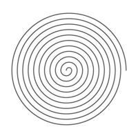 Single thin line spiral. vector