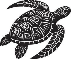 Turtle Sketch Line Art Crisp White Background vector