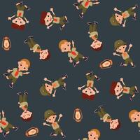 Seamless pattern with scouts. Design for fabric, textile, wallpaper vector