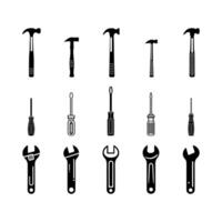 Mechanical and construction tools, including hammers, screwdriver and wrenches. vector