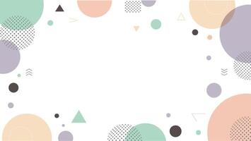 Abstract geometric design with circles and triangles in soft colors vector