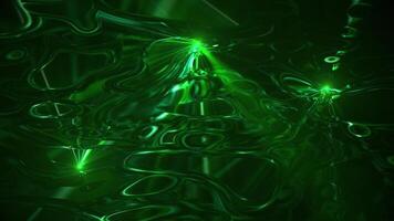 Shiny green liquid motion light effect abstract background. Glowing light with swirling fluid movement. This trippy psychedelic motion background is full HD and looping. video