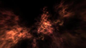 Flying through a powerful exploding firestorm inferno. Close up view of clouds of fire explosions. Full HD and looping flaming background animation. video