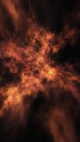 Flying through a powerful exploding firestorm inferno. Close up view of clouds of fire explosions. Full HD and looping vertical animation. video