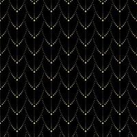 Abstract seamless pattern with geometrical fish scale layout. Metallic gold rows on a black background for Wallpaper, textile, wrapping paper, page fill vector