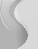 Abstract white grey color curve line background. Wallpaper design vector