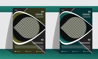 Annual report brochure flyer design template, Leaflet presentation design vector