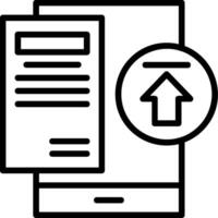 Upload Line Icons vector