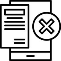 Delete Line Icons vector