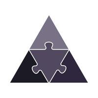 triangle puzzle game piece isolated icon design, illustration graphic vector