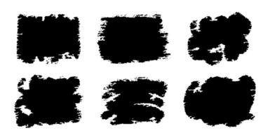 Brush stroke, chalk texture by marker, charcoal black grunge scribbles, pencil crayon lines. Doodle text box, hand drawn frame by pencil vector