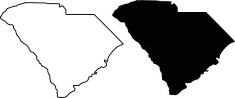 South Carolina state map icon design on white background vector