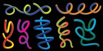 Vibrant Fluid Waves and Colorful Gradient Shapes in a Dynamic Abstract Design vector