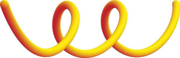 Modern Gradient Ribbon Shape with Orange Color and a Fluid Abstract Aesthetic vector