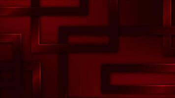 Red color dark glossy geometrical pattern rectangular box shapes luxury background video