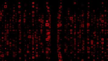 red color appearing and disappearing sci-fi 3d square box element hi-tech design 3d dark technology background video