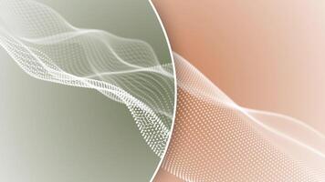 colorful dual tone 3dwavy circular dots modern design Loop-able geometrical background video
