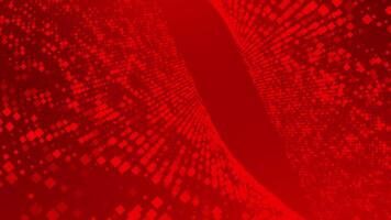 Red color multiple square shapes in 3d blank space gradient design 3d loop able seamless background video