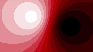 Red and black circular shads wiggling abstract design Loop-able gradient background video
