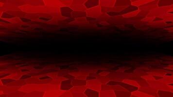 Red color mosaic tile pattern with 3d space modern design geometrical background video