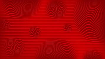 Red color multiple parallel lines hypnosis abstract pattern modern design loop able geometrical background video