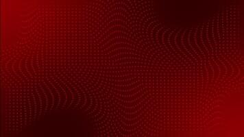 Red color moving circular dots abstract design loop able dark geometrical background video