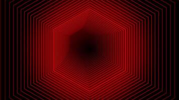 Red color slowly moving 3d hexagon shape modern design Loop-able dark geometrical seamless background video
