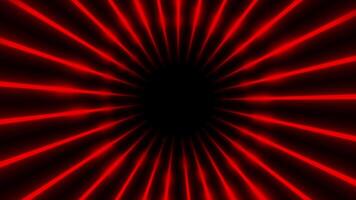 Red color glowing and shiny neon lines 3d tunnel modern design Loop-able dark geometrical background video