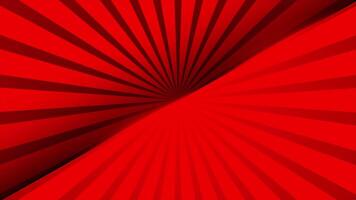 Red color retro circle radial rotating ray abstract Loop-able geometrical background for presentation purpose video