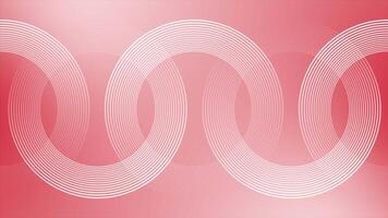 Red color multiple lines in circular shape gradient design Loop-able geometrical background video