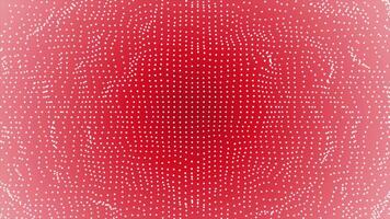 red color multiple circular dots wiggling 3d gradient design Loop-able technology background video