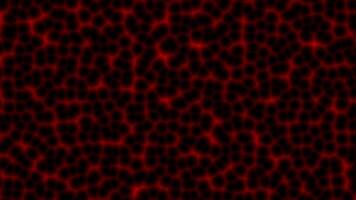 Red color cell pattern mesh design Loop-able abstract dark background video