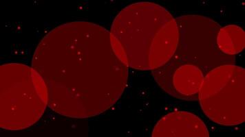 Red color bokeh particles modern design dark geometrical background video