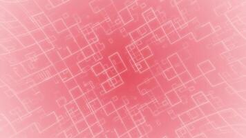 red color glowing square box pattern in cyberspace big data hi-tech design Loop-able technology background video