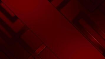 Red color dark glossy geometrical pattern rectangular shapes luxury background video