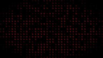 Red color appearing and disappearing glossy dots modern design loop able dark geometrical background video