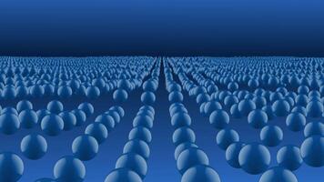 Royal blue color 3d shiny and glossy moving multiple 3d sphere modern design seamless background video
