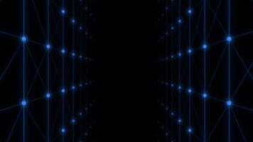 Royal blue color mesh pattern low poly geometric design moving sci-fi black seamless background video