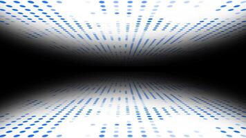 Royal blue color circular dots appearing and disappearing with 3d empty space modern design Loop-able geometrical background video