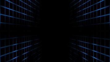 Royal blue color 3d square box grid pattern geometric design Loop-able black seamless background video