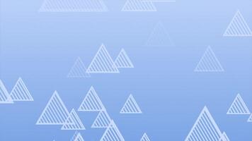 Royal blue color parallel lines multiple triangular shapes moving upward direction modern design geometrical background video