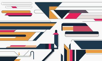 A set of geometric shapes and lines on a white background vector