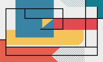 Abstract geometric shapes in a square pattern vector