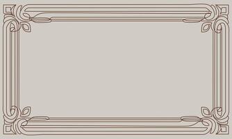 An ornate frame with a border in the style of art nouveau vector