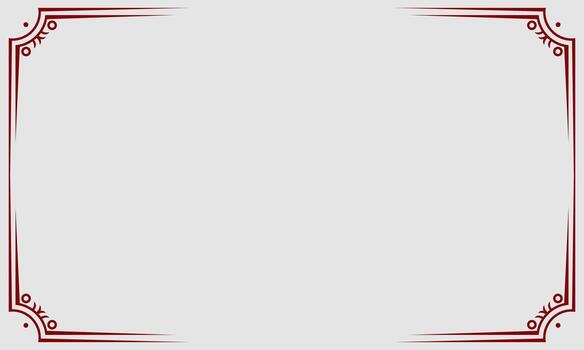 A red frame with a border on a white background vector