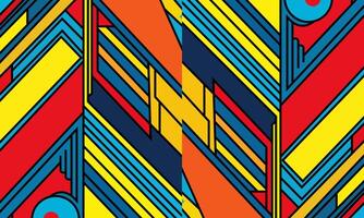 A colorful abstract pattern with geometric shapes vector