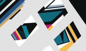A colorful abstract design with geometric shapes vector