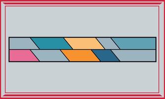 A colorful strip of squares on a gray background vector