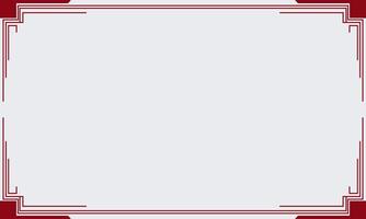 A red frame with a white border vector