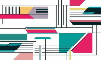 Abstract geometric pattern with lines and shapes vector